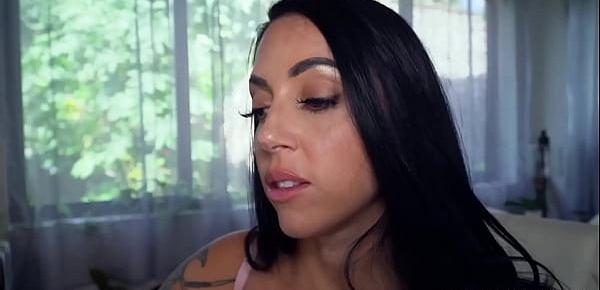 Johnny is having trouble studying and catches by his stepmom Lilith masturbating so she helps him be inspired by her curvy hot body.